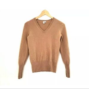 HALOGEN Tan Cashmere Sweater Size Small Petite